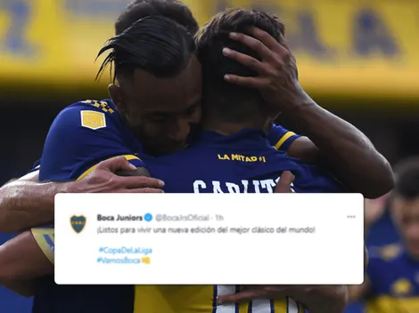 La cuenta oficial de Boca se enteró que se viene un Superclásico y tiró dos tuits al hilo