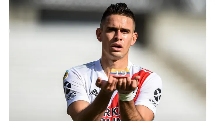 El festejo de Rafael Santos Borré vs. Aldosivi