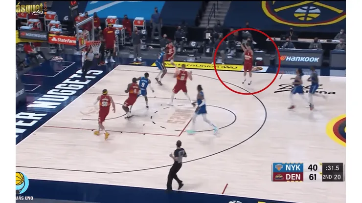 Campazzo metió un triple y en la transmisión de Estados Unidos se volvieron locos