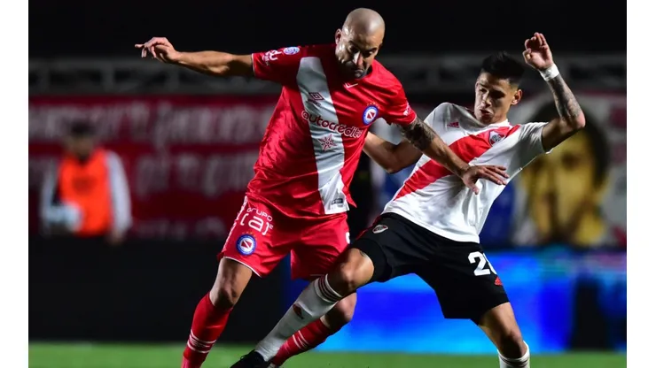 Santiago Silva en Argentinos Juniors, su último equipo.