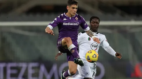 Lucas Martínez Quarta con la camiseta de Fiorentina.