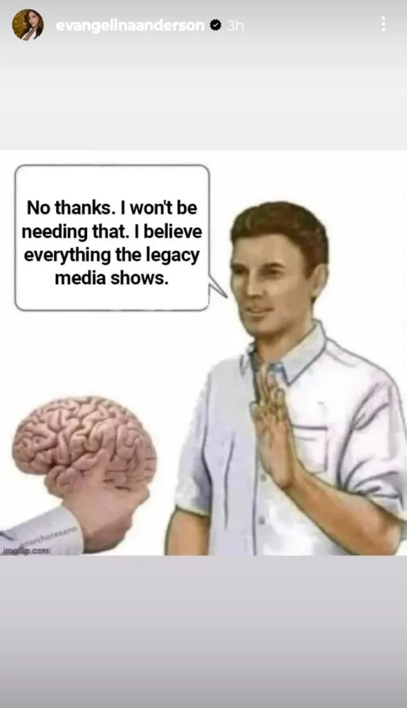 Posteo de Evangelina Anderson.