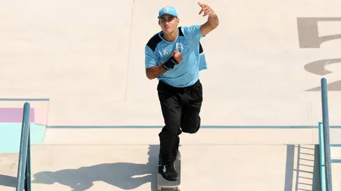 Matias Dell Olio en su participación en los Juegos Olímpicos.