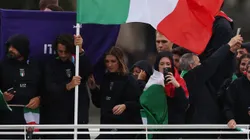 Arianna Errigo y Gianmarco Tamberi, abanderados de la delegación italiana.