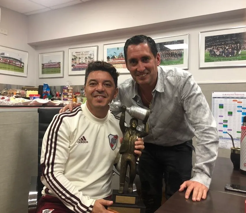 Carlos Trillo junto a Marcelo Gallardo. (Foto: @DrCarlosTrillo).
