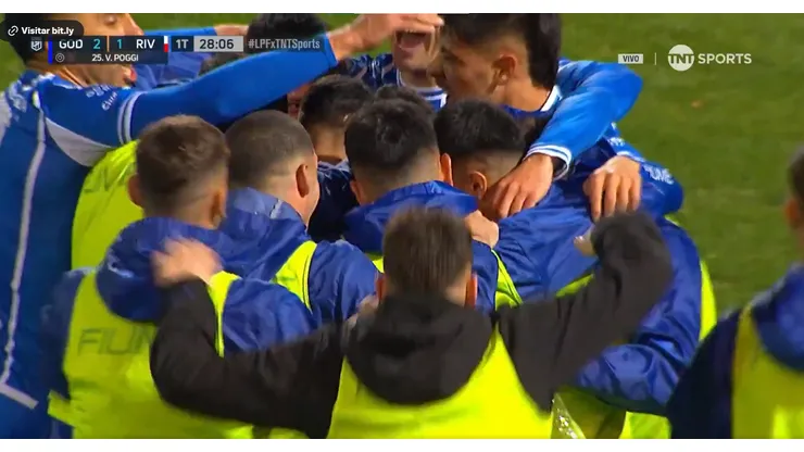 Poggi aprovechó un error de Armani para anotar su segundo gol.