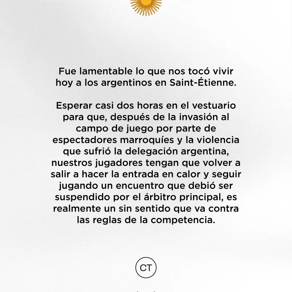 Comunicado de Chiqui Tapia.