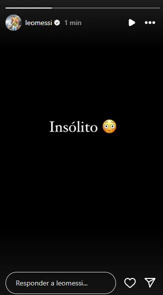 Así reaccionó Messi a la polémica derrota de Argentina y al escándalo en París 2024 (Instagram @leomessi).