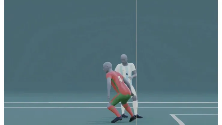 El fuera de juego de Amione en el gol