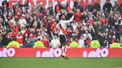 Miguel Borja festejando uno de sus goles.