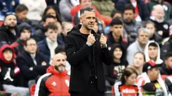 Martin Demichelis durante el partido contra Lanús. (Foto: Getty).
