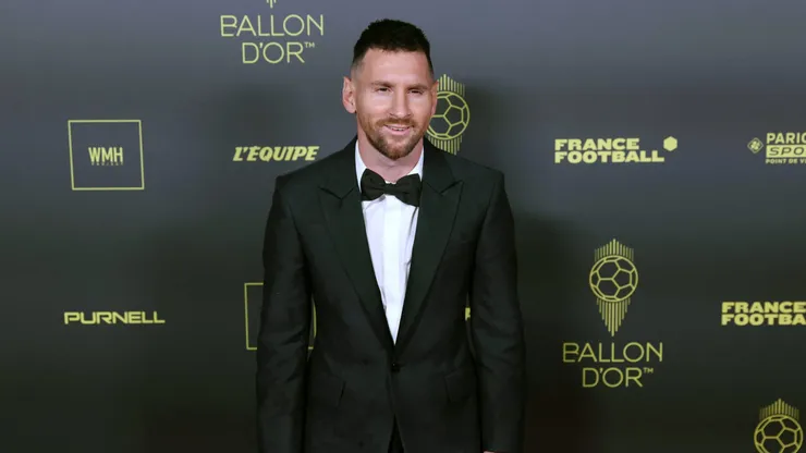 Lionel Messi en la gala del Balón de Oro.