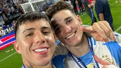 Enzo Fernández y Julián Álvarez.