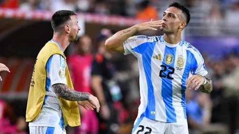 Lionel Messi junto a Lautaro, el héroe argentino en la Copa América 2024.