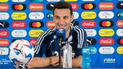 Lionel Scaloni en conferencia tras ser campeón.