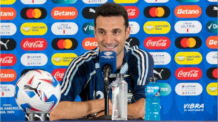 Lionel Scaloni en conferencia tras ser campeón.