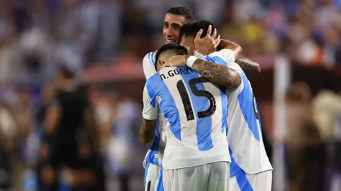 La celebración de los jugadores argentinos.