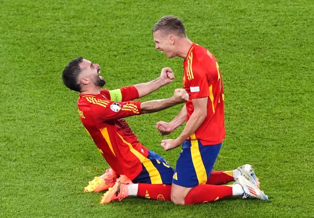 La celebración de los jugadores españoles tras el título obtenido en Berlín.