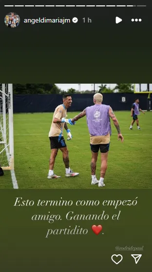 Uno de los posteos de Di María