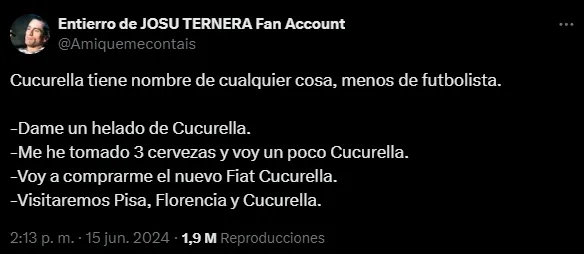 Cucurella aplica como palabra para todo (X @Amiquemecontais).