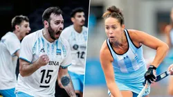 Luciano De Cecco y Rocío Sánchez Moccia, abanderados de la delegación argentina.