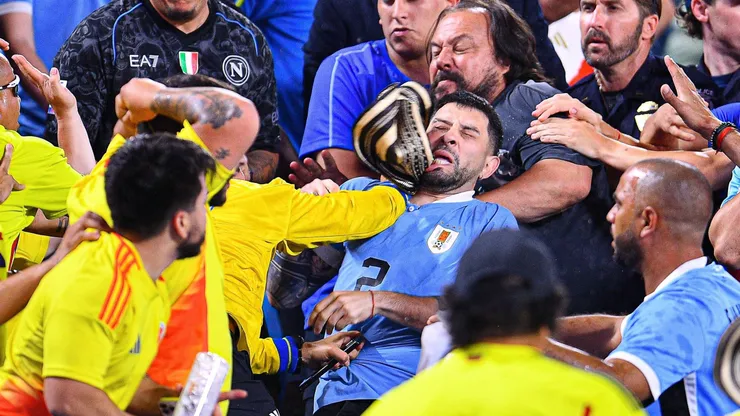 Imágenes desagradables de la pelea entre colombianos y uruguayos.