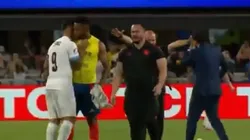 El cruce entre Luis Suárez y Miguel Borja.