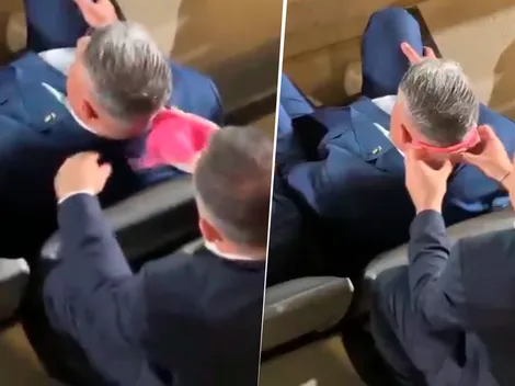 La explicación de Chiqui Tapia sobre el hombre que le secó la nuca en la Copa América: "No me podía ni mover"