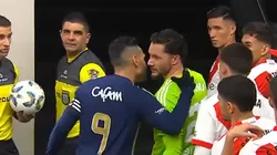 Falcao saludó a los jugadores de River.