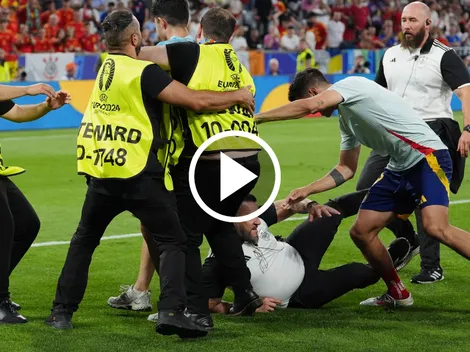 VIDEO | La patada de un miembro de seguridad que lesionó a Morata