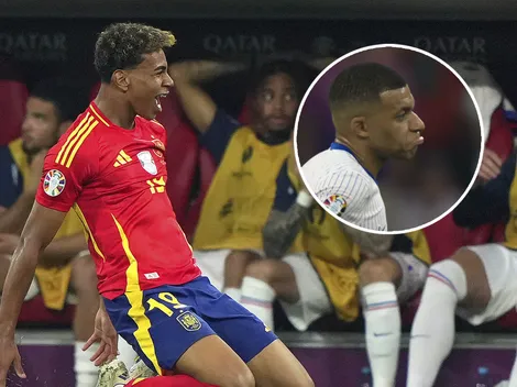 La reacción de Kylian Mbappé al gol de Lamine Yamal en España vs. Francia
