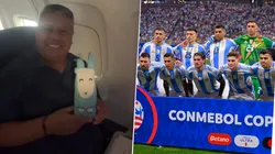 Un osito de peluche es una de las cábalas de Claudio Tapia y de la Selección Argentina en la Copa América 2024.