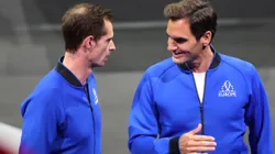 Roger Federer, junto a Andy Murray en la Laver Cup 2022.