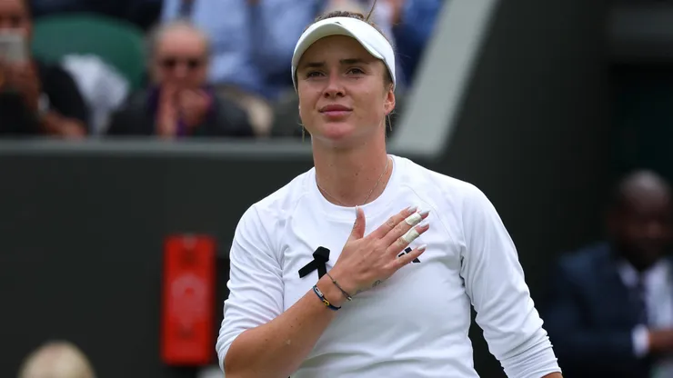 Elina Svitolina, emocionada tras pasar a cuartos de Wimbledon.