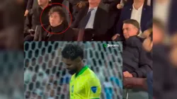 Milei vio los penales de Brasil - Uruguay junto a Bolsonaro.