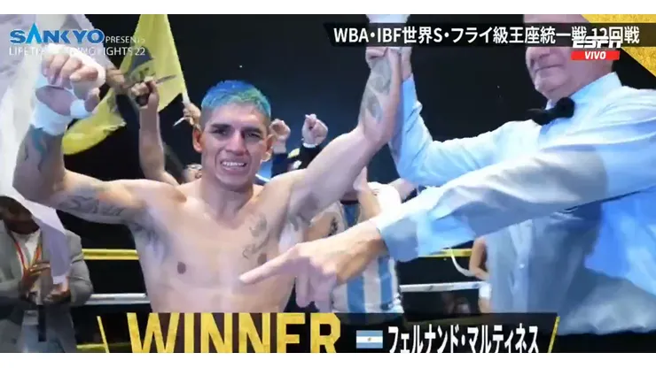 El Puma Martínez le ganó el título unificado WBA&IBF supermosca a Kazuto Ioka, en Japón