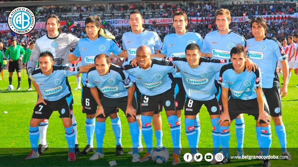 El equipo de Belgrano que ascendió en el Monumental. (Foto: Prensa Belgrano).