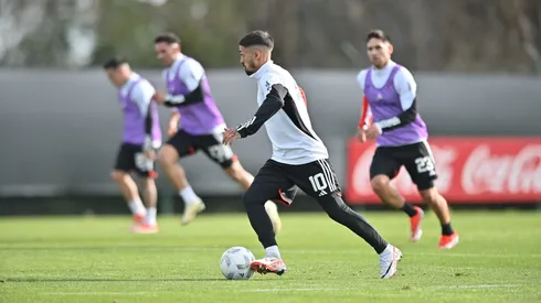 El mediocampista volvió a entrenarse a la par de sus compañeros.