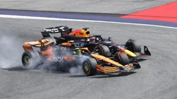 El choque entre Norris y Verstappen.