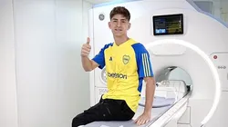 Tomás Belmonte con la camiseta de Boca