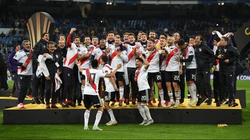 Todo River festejando la Libertadores en 2018.