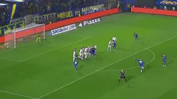 Así fue el tiro libre de Lema.