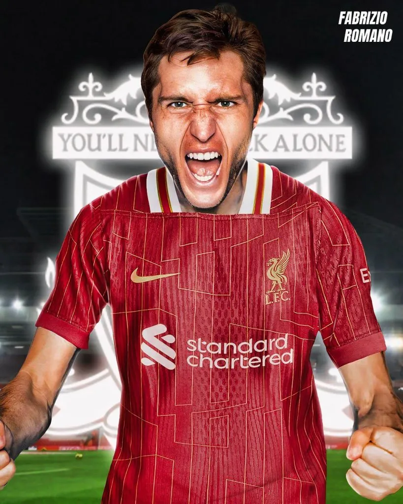 Federico Chiesa es nuevo jugador de Liverpool (X:@FabrizioRomano)