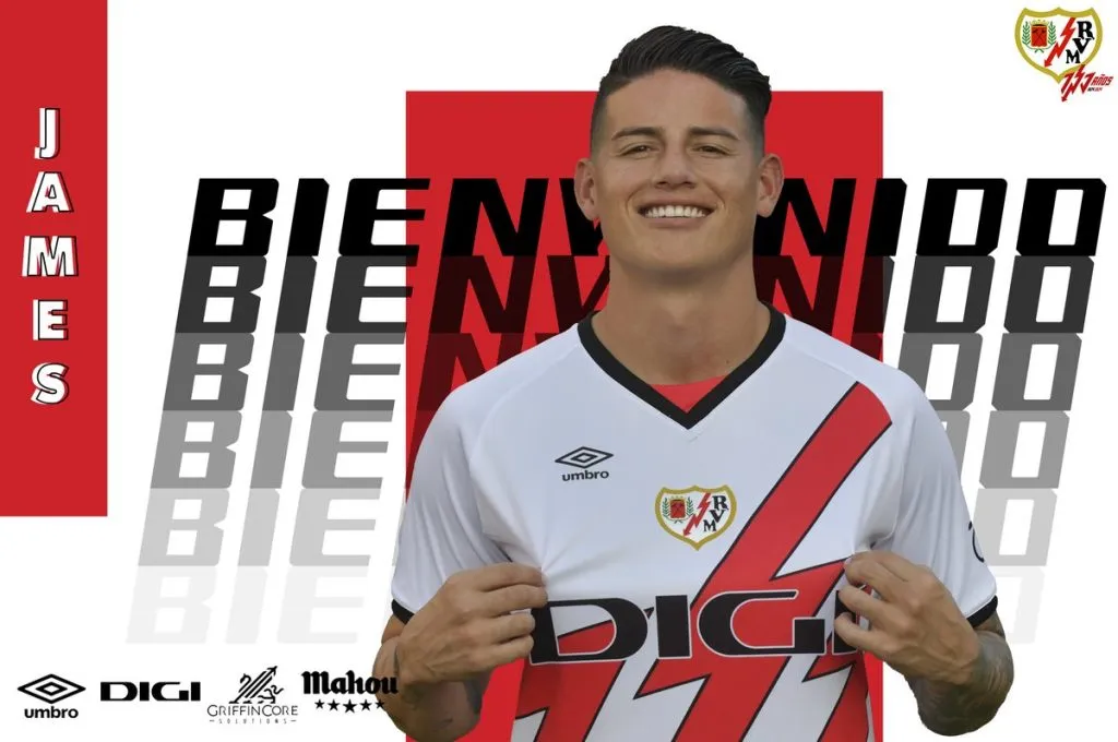 James Rodríguez fue presentado en Rayo Vallecano.
