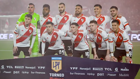 Los once titulares de River en el Monumental.