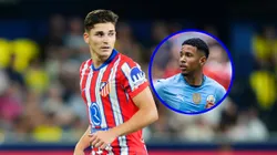 Julián Álvarez, jugando para Atlético de Madrid y Savinho, llamado a ser su reemplazo en el City.