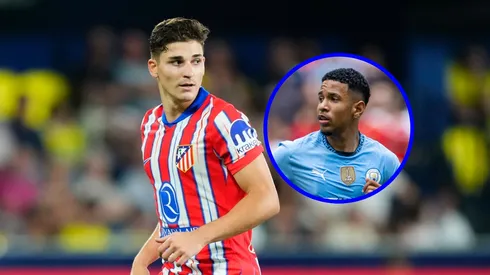 Julián Álvarez, jugando para Atlético de Madrid y Savinho, llamado a ser su reemplazo en el City.