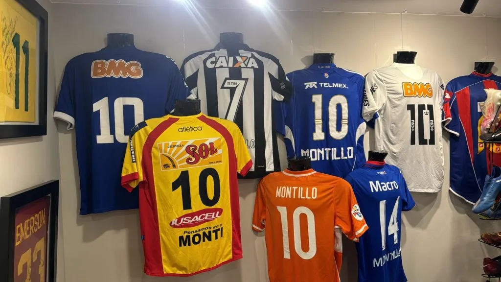 La colección de camisetas de Walter Montillo.