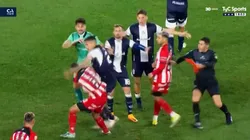 Un momento muy tenso en Lanús.