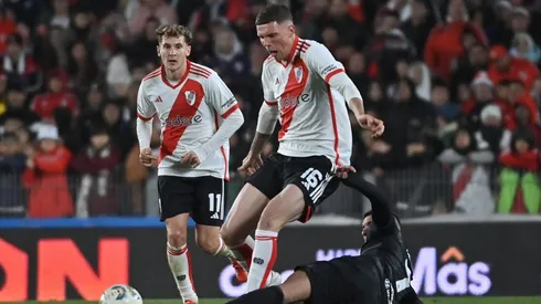 Franco Carboni en un amistoso ante Olimpia.